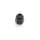 M8 Aluminium Hutmutter matt schwarz mit Bohrung 4,5 mm