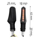 1 Paar gummigelagerter kurze LED Lauflicht Blinker