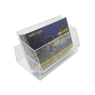 65 business cards MORE SAFETY ON THE ROAD in acrylic box for the counter