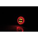 1 pair HIGHSIDER ROCKET BULLET LED taillight, brake light, turn signal, black