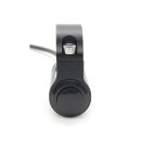 Pushbutton black in aluminum housing for 22 mm handlebars