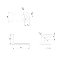 1 pair BHW1 + cover cap + 2 x screw M6x12 + 4x washer 6,2 + 2x nut M6 self-locking