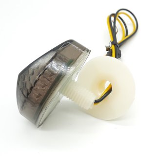 1 pair LED fairing indicator oval black tinted