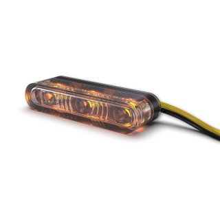 1 pair of HIGHSIDER STAR-MX1 PRO MODUL LED turn signals smoked glass