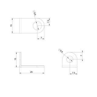 1 Paar BHW1 + 2xAbdeckkappe + 2xLinsenkopfschraube mit Innensechskant mit Flansch M6x50