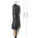 1 Paar gummigelagerter ovale Mini LED Blinker getöntes Glas mit schwarzer Mutter und schwarzer Unterlegscheibe
