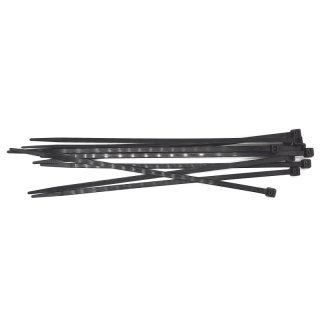 Cable ties - 250 x 4,8 mm. black, 10 pieces