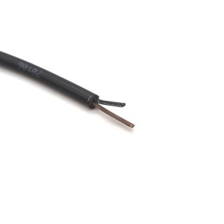 Kabeltronik cable 2 x 0.22, black, Yard goods